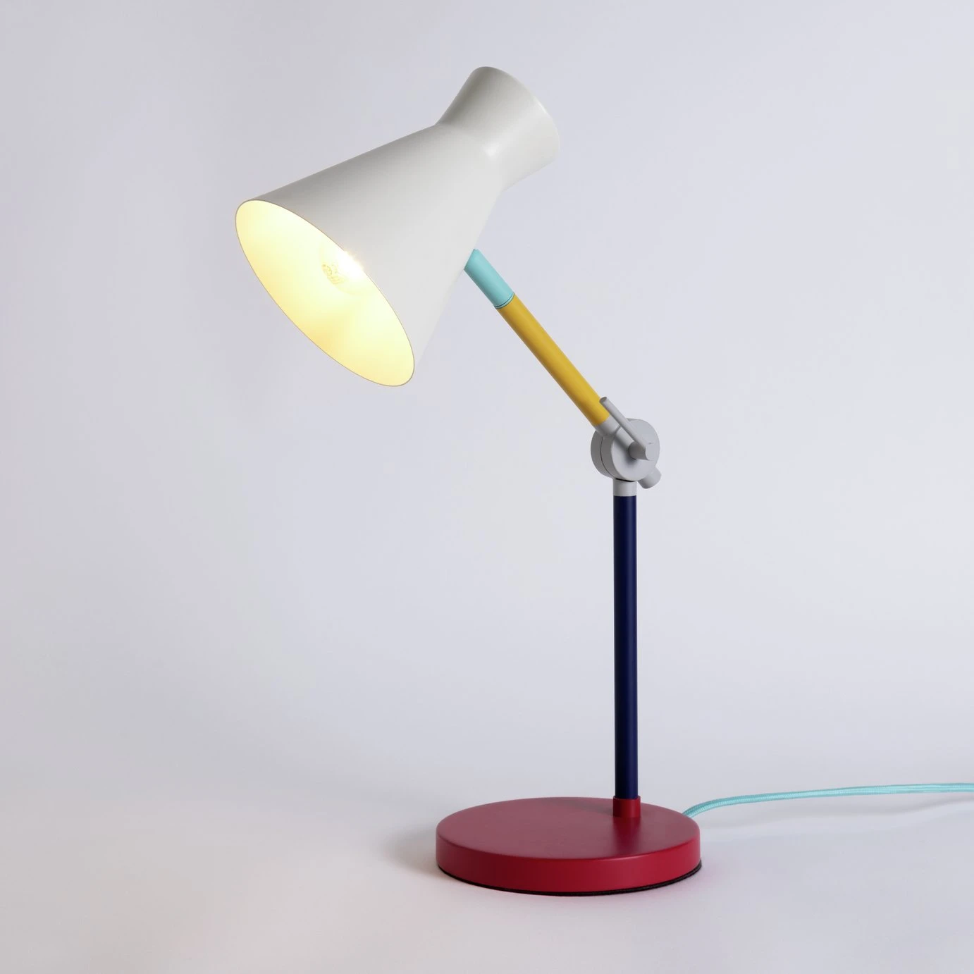 Habitat Jean Colour Block Desk Lamp – Multicoloured 2 Habitat Jean Colour Block Desk Lamp – Multicoloured - Image 2