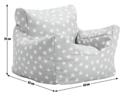 Habitat Kids Funzee Grey Stars Bean Bag -Cooking and dining Shop 9571815 R E001