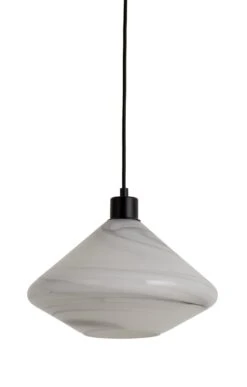 Habitat Lati Marble Glass Pendant - Black & White -Cooking and dining Shop 9573569 R Z002C