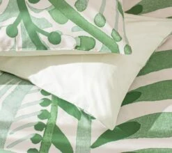 Habitat Cotton 180TC Maxi Leaf Green Bedding Set - Double -Cooking and dining Shop 9576119 R Z003A