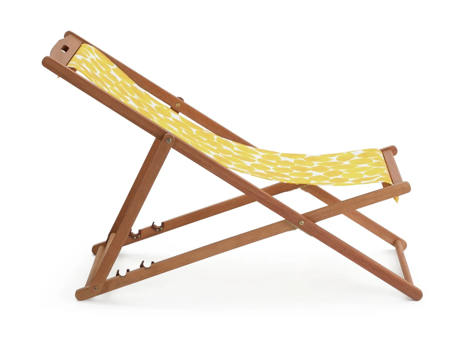 Habitat Folding Wooden Garden Deck Chair - Yellow 6 Habitat Folding Wooden Garden Deck Chair - Yellow - Image 6