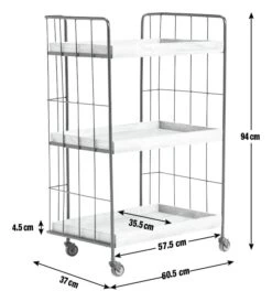 Habitat Kai Wood Drinks Trolley - Black & Mango -Cooking and dining Shop 9579271 R E001