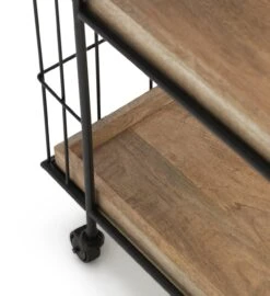 Habitat Kai Wood Drinks Trolley - Black & Mango -Cooking and dining Shop 9579271 R Z004A