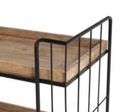 Habitat Kai Wood Drinks Trolley - Black & Mango -Cooking and dining Shop 9579271 R Z005A