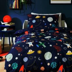 Habitat Kids Glow In The Dark Space Bedding Set - Toddler -Cooking and dining Shop 9581001 R Z006A