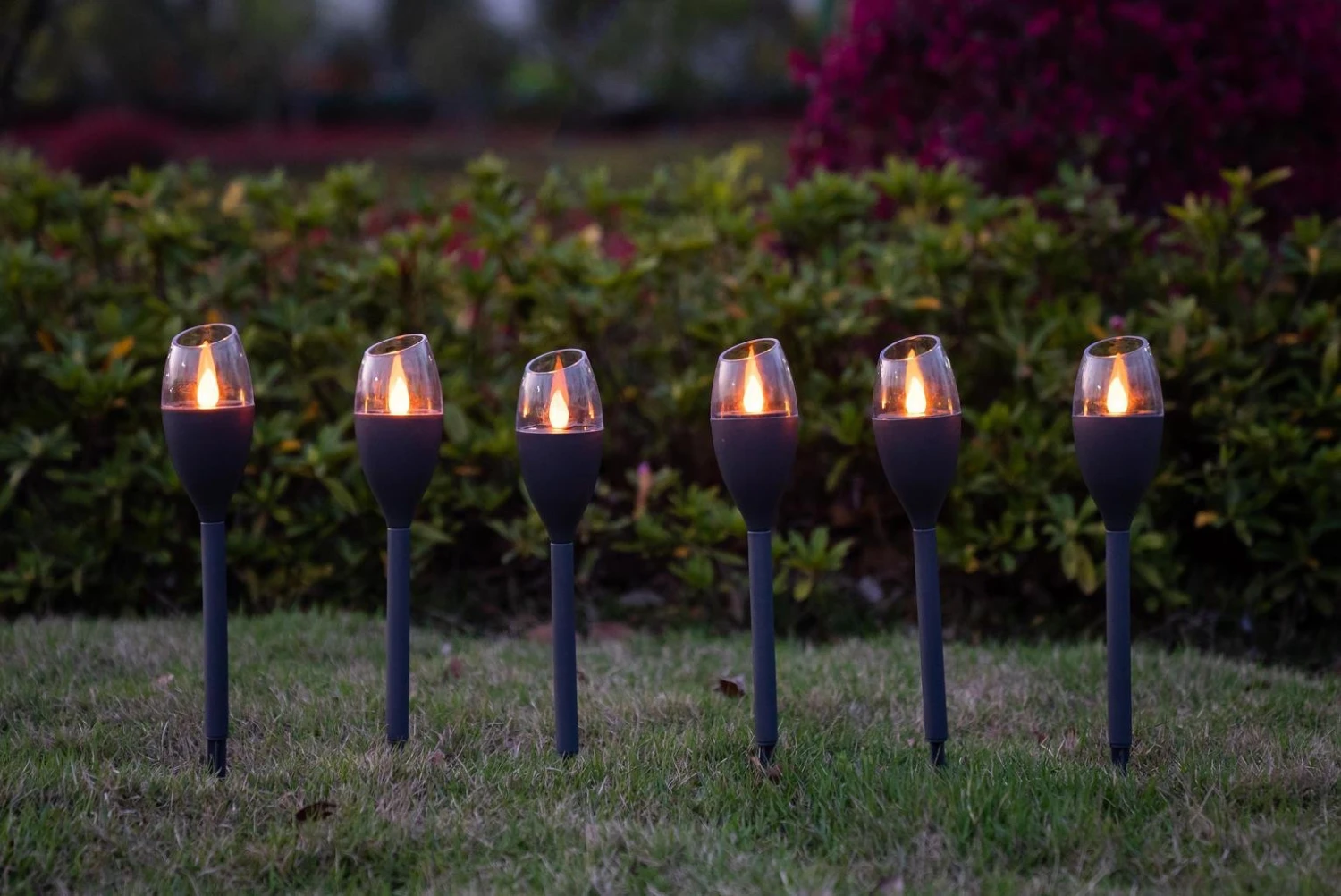 Habitat Mini Candle Effect Solar Stake Lights - Pack Of 6 2 Habitat Mini Candle Effect Solar Stake Lights - Pack Of 6 - Image 2
