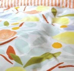 Habitat Panel Stripe Print Multicolour Bedding Set - Single -Cooking and dining Shop 9584297 R Z002C