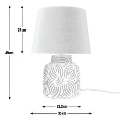Habitat Lynx Brush Stroke Ceramic Table Lamp - Black & White -Cooking and dining Shop 9585289 R E001