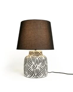 Habitat Lynx Brush Stroke Ceramic Table Lamp - Black & White -Cooking and dining Shop 9585289 R Z002C