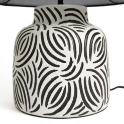 Habitat Lynx Brush Stroke Ceramic Table Lamp - Black & White -Cooking and dining Shop 9585289 R Z003A