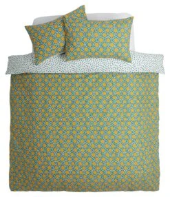Habitat Sunburst Geo Green & Mustard Bedding Set - Single -Cooking and dining Shop 9588042 R Z002A