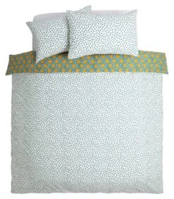 Habitat Sunburst Geo Green & Mustard Bedding Set - Single -Cooking and dining Shop 9588042 R Z004A