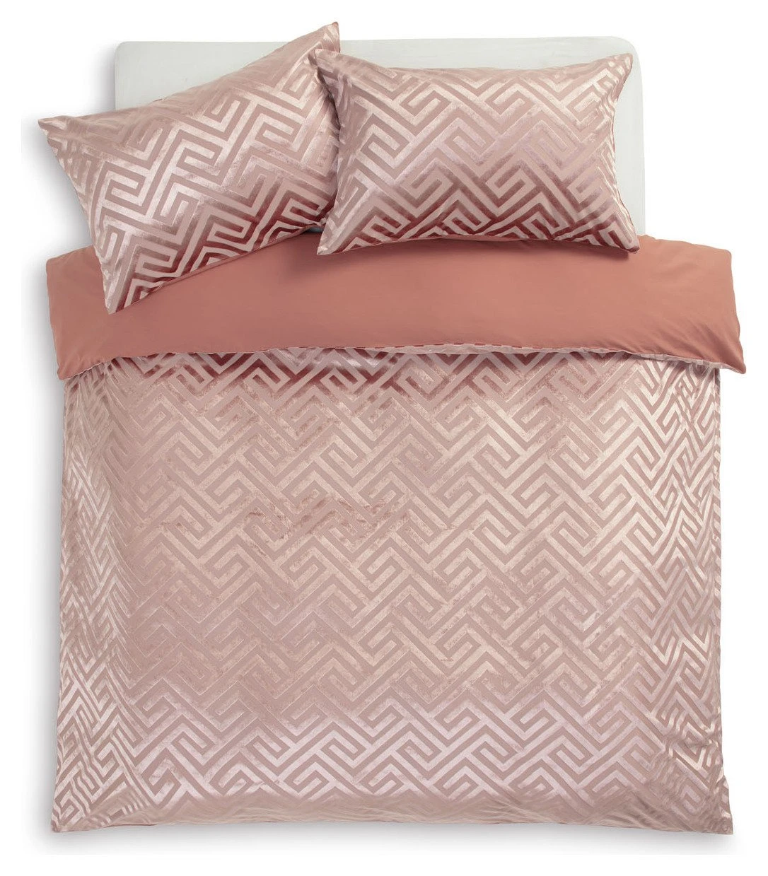 Habitat Geo Velvet Blush Pink Bedding Set - Single 3 Habitat Geo Velvet Blush Pink Bedding Set - Single - Image 3