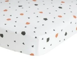 Habitat Kids Cotton Geo Shapes Pack Of 2 Fitted Sheet - Cot -Cooking and dining Shop 9605877 R Z001A