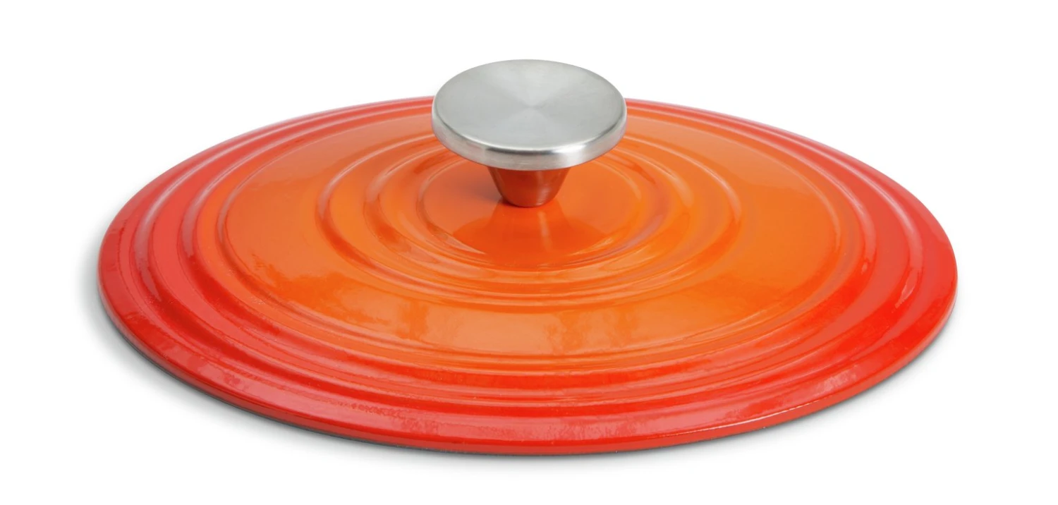 Habitat 2.4Litre Oval Cast Iron Casserole Dish - Orange 4 Habitat 2.4Litre Oval Cast Iron Casserole Dish - Orange - Image 4