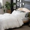 Habitat Cotton Waffle Plain White Bedding Set - Single