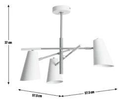 Habitat Vesper Cone 3 Light Ceiling Pendant - White -Cooking and dining Shop 9607813 R E001
