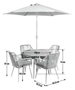 Habitat Malta 4 Seater Rattan Effect Patio Set - Black -Cooking and dining Shop 9609127 R E001