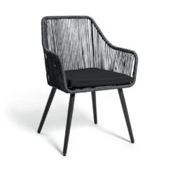 Habitat Malta 4 Seater Rattan Effect Patio Set - Black -Cooking and dining Shop 9609127 R Z003A