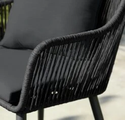 Habitat Malta 4 Seater Rattan Effect Patio Set - Black -Cooking and dining Shop 9609127 R Z010C