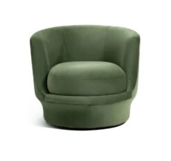 Habitat Ronda Velvet Accent Chair - Olive Green