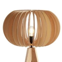 Habitat Achille Ash Wooden Tripod Floor Lamp - Oak -Cooking and dining Shop 9615489 R Z006A