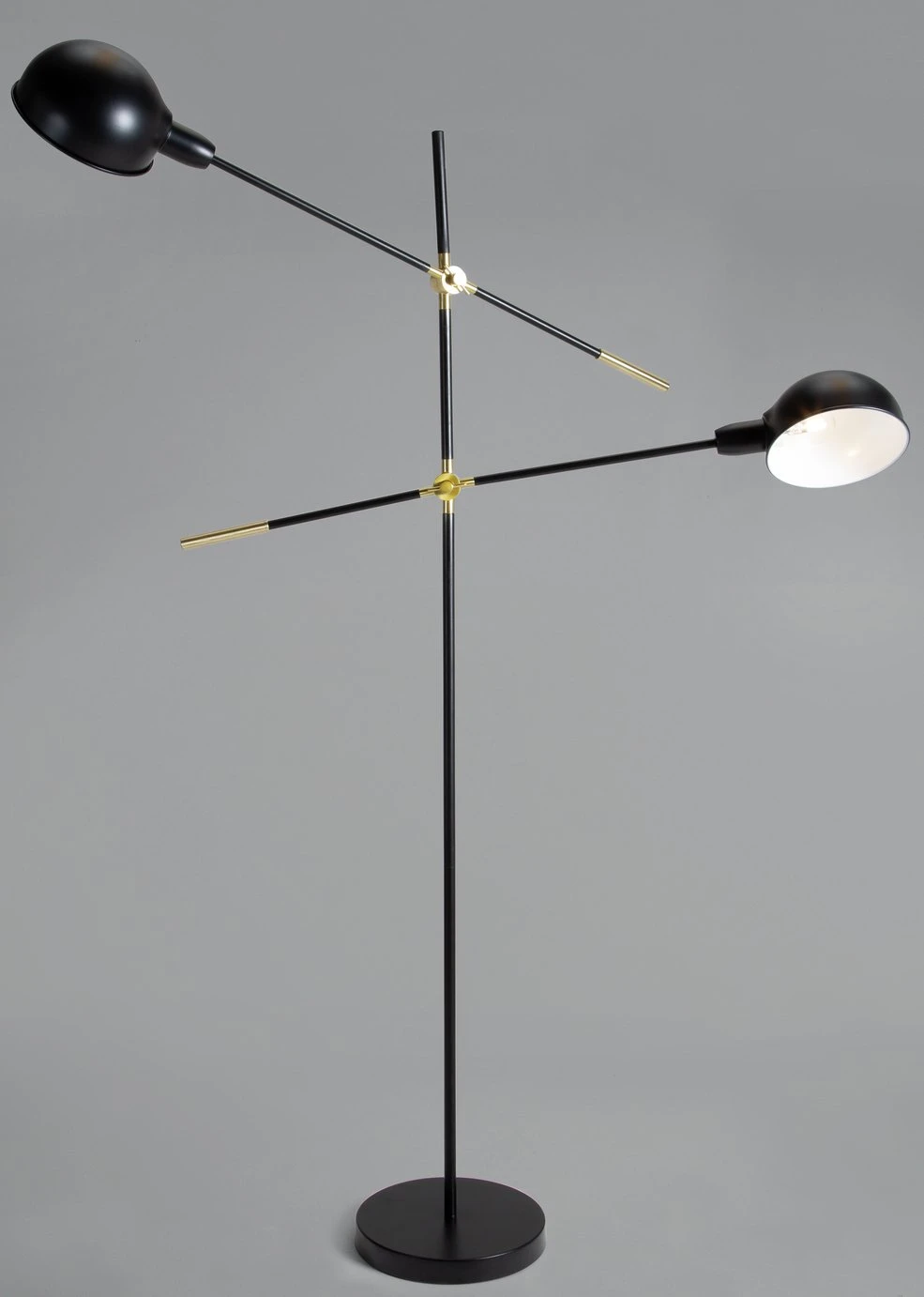 Habitat Jalonee Double Arm Floor Lamp - Black & Brass 9 Habitat Jalonee Double Arm Floor Lamp - Black & Brass - Image 9