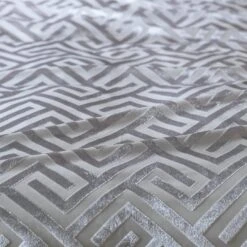 Habitat Geo Velvet Silver Bedding Set - Single -Cooking and dining Shop 9621356 R Z005A