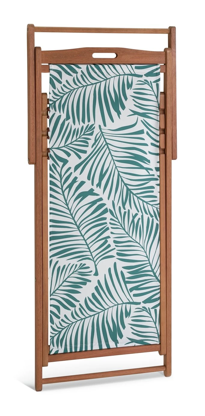 Habitat Folding Wooden Garden Deck Chair - White 9 Habitat Folding Wooden Garden Deck Chair - White - Image 9