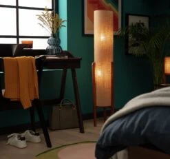 Habitat Arbaa Woven Column Floor Lamp - Natural -Cooking and dining Shop 9622939 R Z002C