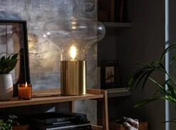 Habitat Marlow Glass Table Lamp - Gold -Cooking and dining Shop 9622977 R Z002C