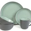 Habitat Two Tone 16 Piece Stoneware Dinner Set