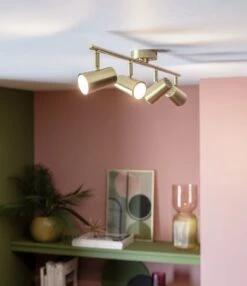 Habitat Este 4 Light Spot Light - Brass -Cooking and dining Shop 9633722 R Z002C