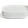 Habitat Riko Square 4 Piece Side Plate - White