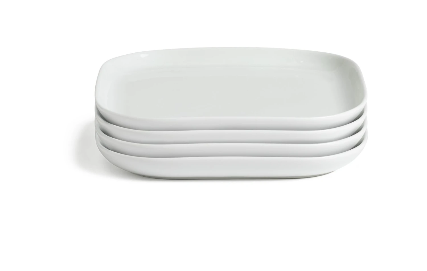 Habitat Riko Square 4 Piece Side Plate - White 1 Habitat Riko Square 4 Piece Side Plate - White