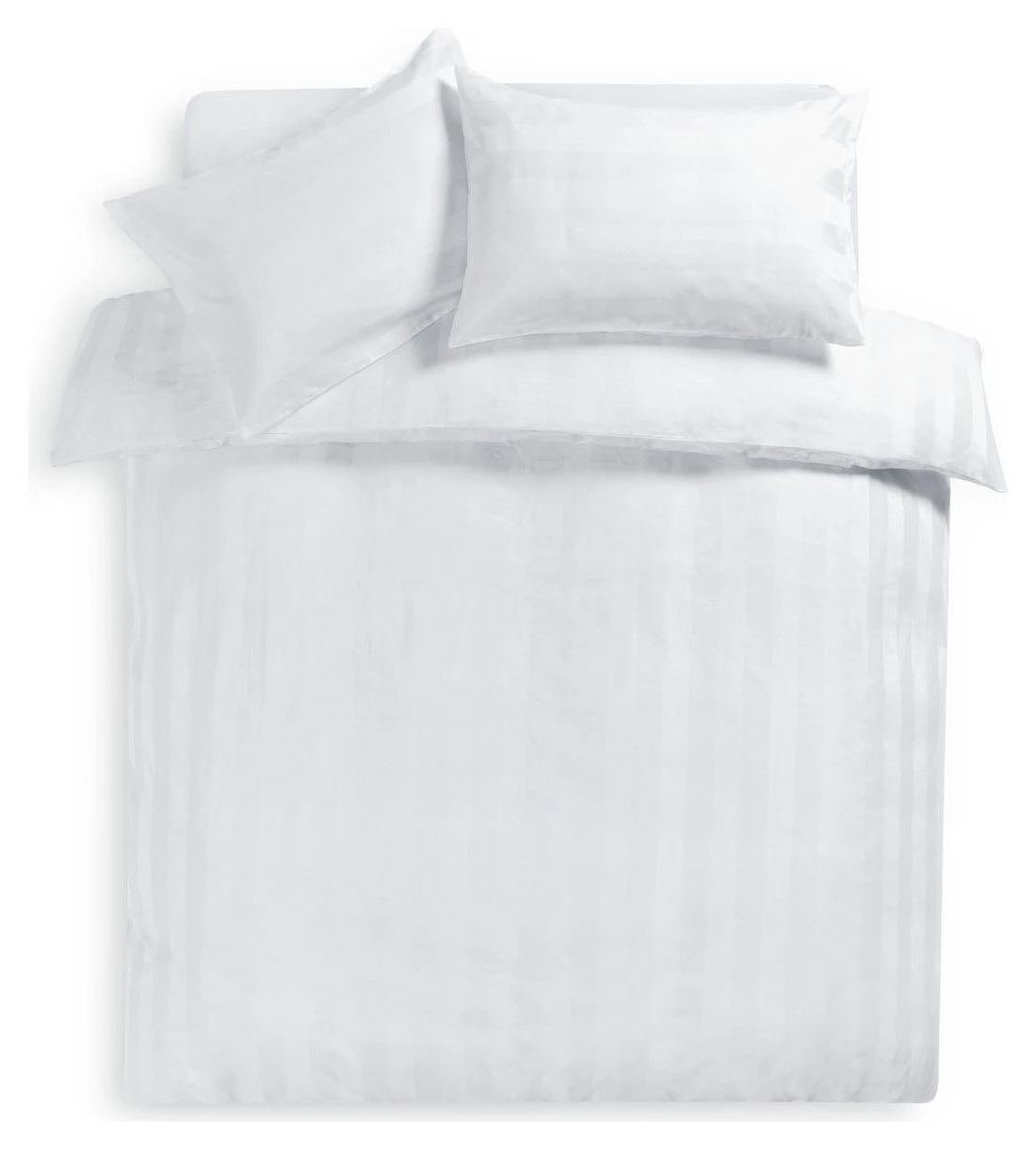 Habitat Cotton 400TC Sateen Stripe White Bedding Set -Double 3 Habitat Cotton 400TC Sateen Stripe White Bedding Set -Double - Image 3