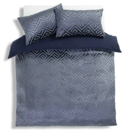 Habitat Velvet Geo Navy Bedding Set - Single -Cooking and dining Shop 9651663 R Z002A